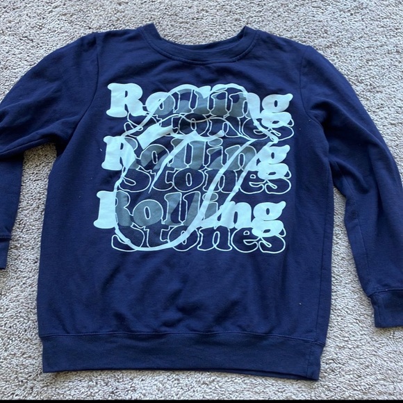Rolling Stones Blue Crewneck Sweatshirt Size Medium - Picture 2 of 4